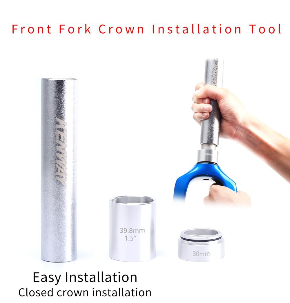 1 Set Bicycle Front Fork Crown Installation Tool Bike Fork Headset Steer Tube Front Fork Replacement Installation Tools for Mountain Bike