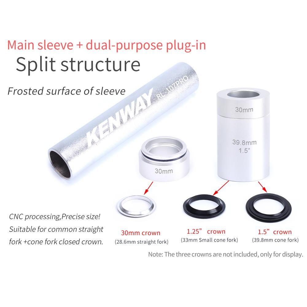 1 Set Bicycle Front Fork Crown Installation Tool Bike Fork Headset Steer Tube Front Fork Replacement Installation Tools for Mountain Bike