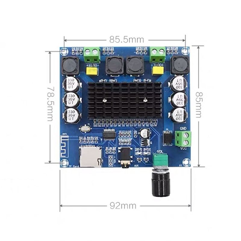 2*100W Sound Amplifier Board Bluetooth-compatible TDA7498 Power Digital Stereo Receiver AMP For Speakers Theater Diy