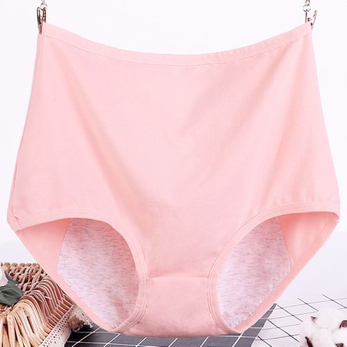 Women High Waist Menstrual Period Leak Proof Underwear Cotton Briefs-Purple