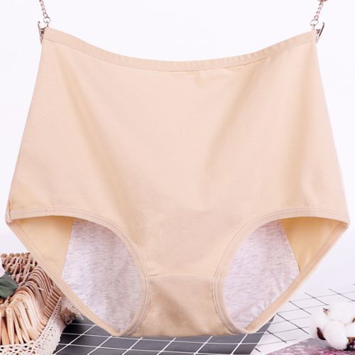 Women High Waist Menstrual Period Leak Proof Underwear Cotton Briefs-Purple