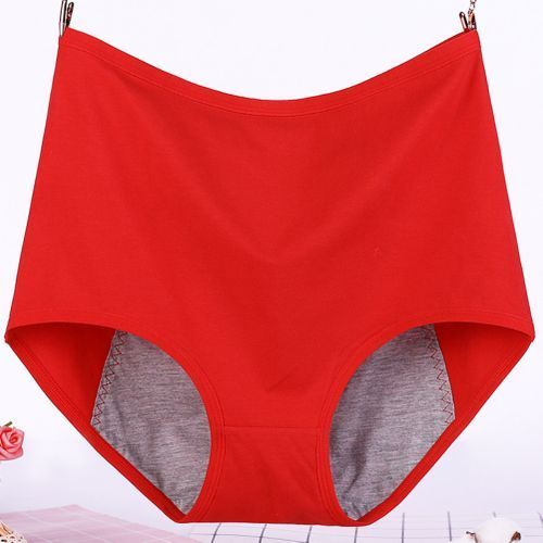 Women High Waist Menstrual Period Leak Proof Underwear Cotton Briefs-Purple