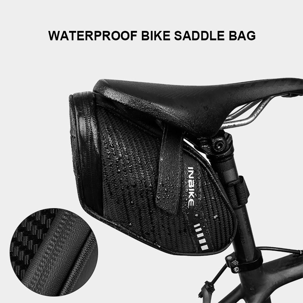 Bicycle Saddle Bag Waterproof Bike Seat Bag Reflective Cycling Rear Seat Post Bag Ultra Light Tail Rear Bag Bicycle Under Seat Pouch