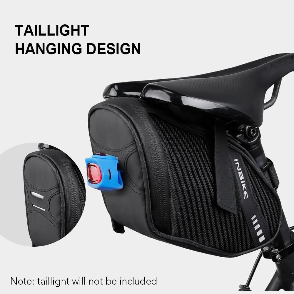 Bicycle Saddle Bag Waterproof Bike Seat Bag Reflective Cycling Rear Seat Post Bag Ultra Light Tail Rear Bag Bicycle Under Seat Pouch