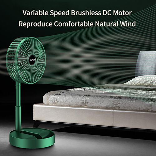 USB Rechargeable 3-speed Portable Mini Fan - Green