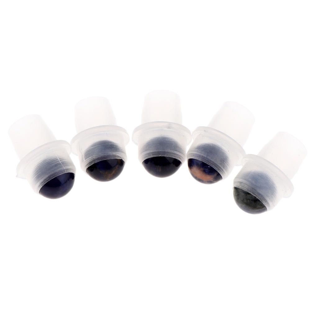 5Pcs Precious Gemstone Roller Bottle Tops For Essential Oil Dark  Blue
