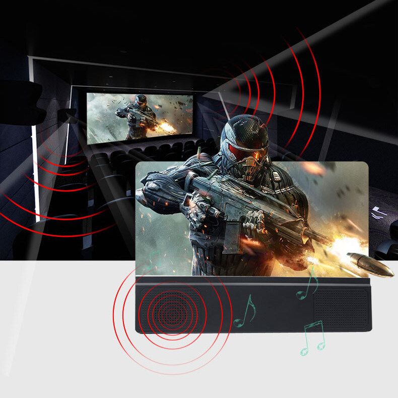 12 Inch Mobile Phone Screen Magnifier Amplifier Enlarged Phone Holder Phone Screen Magnifier