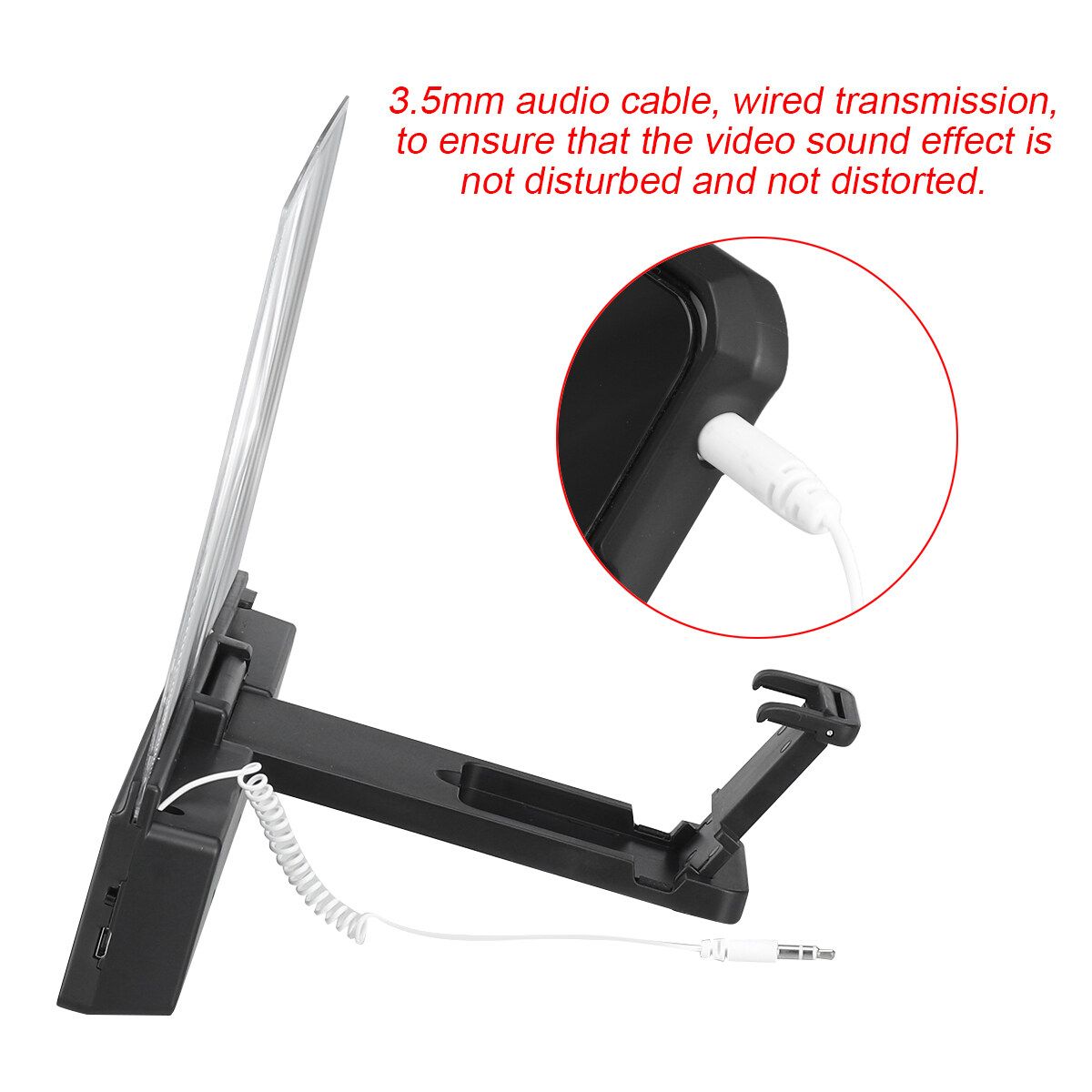 12 Inch Mobile Phone Screen Magnifier Amplifier Enlarged Phone Holder Phone Screen Magnifier