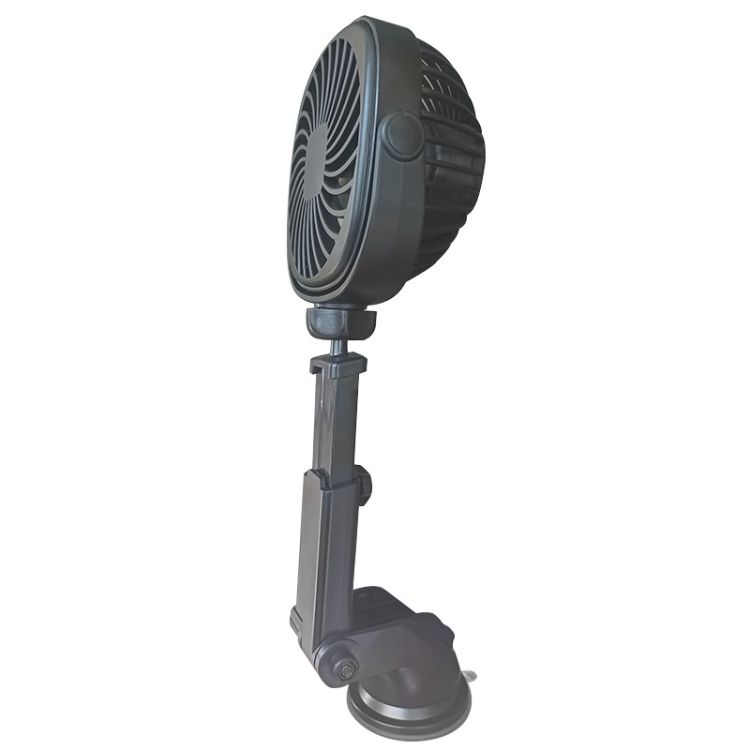 Car Suction Cup Fan Retractable(Black)