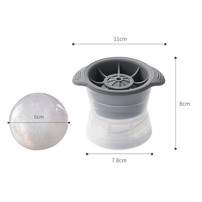 Ice Ball Mold Kitchen Cocktail   Soda Drinking Sphere Ice Cube Gray