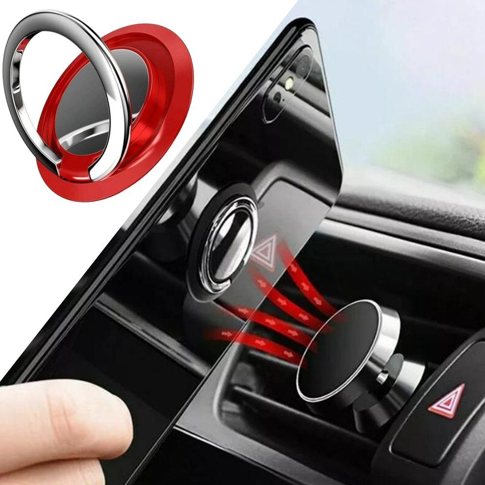 Finger Ring Holder Grip 360 Rotatable For  Ell Phone  Ar Magneti  Holder-black