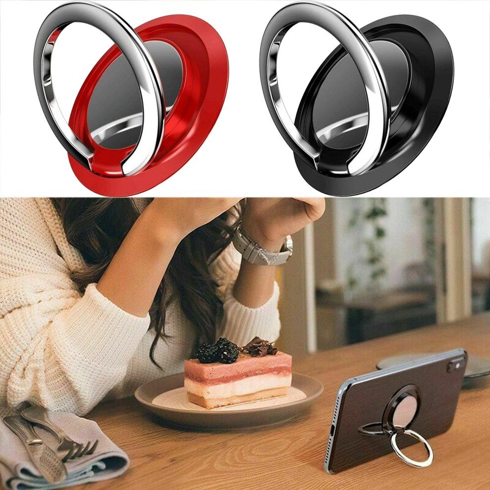 Finger Ring Holder Grip 360 Rotatable For  Ell Phone  Ar Magneti  Holder-black