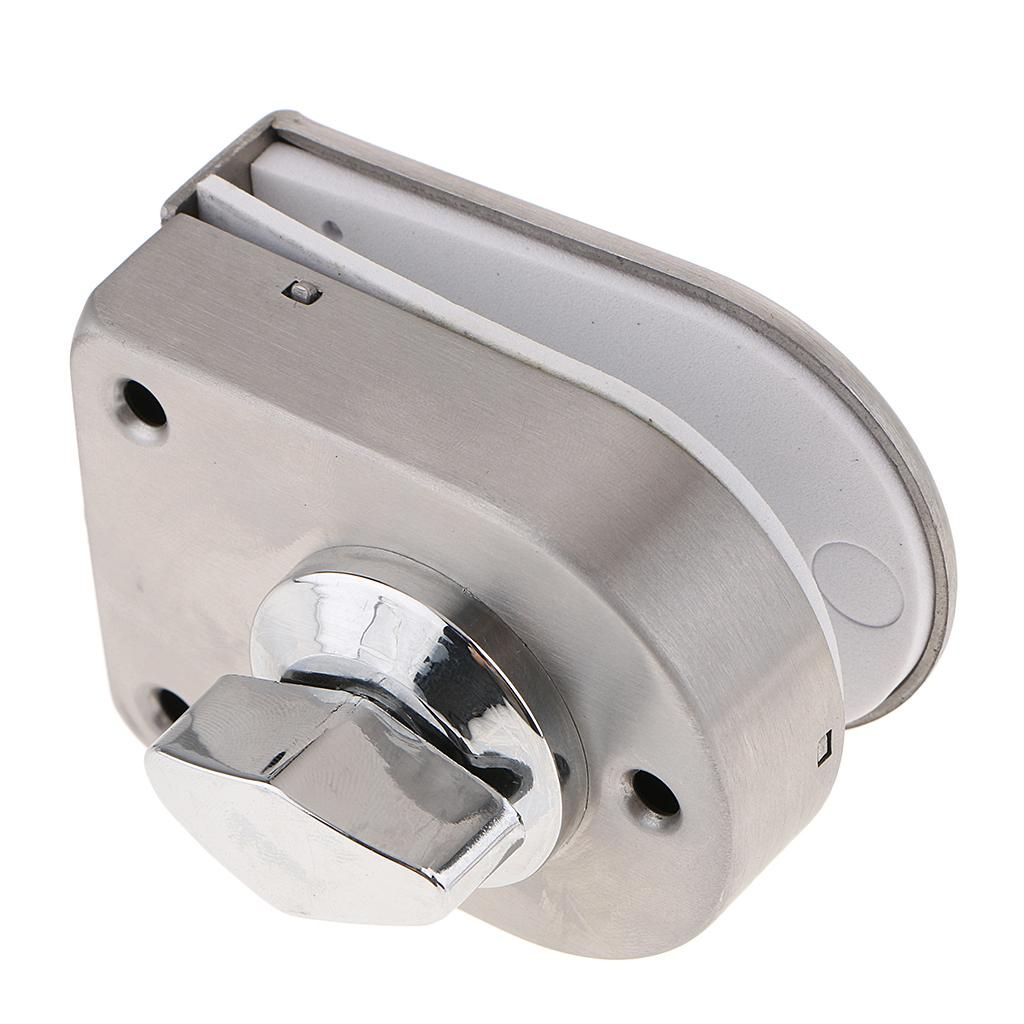 1xSliding Lock Door Latch For Hall Bathroom Glass Single Side Latch
