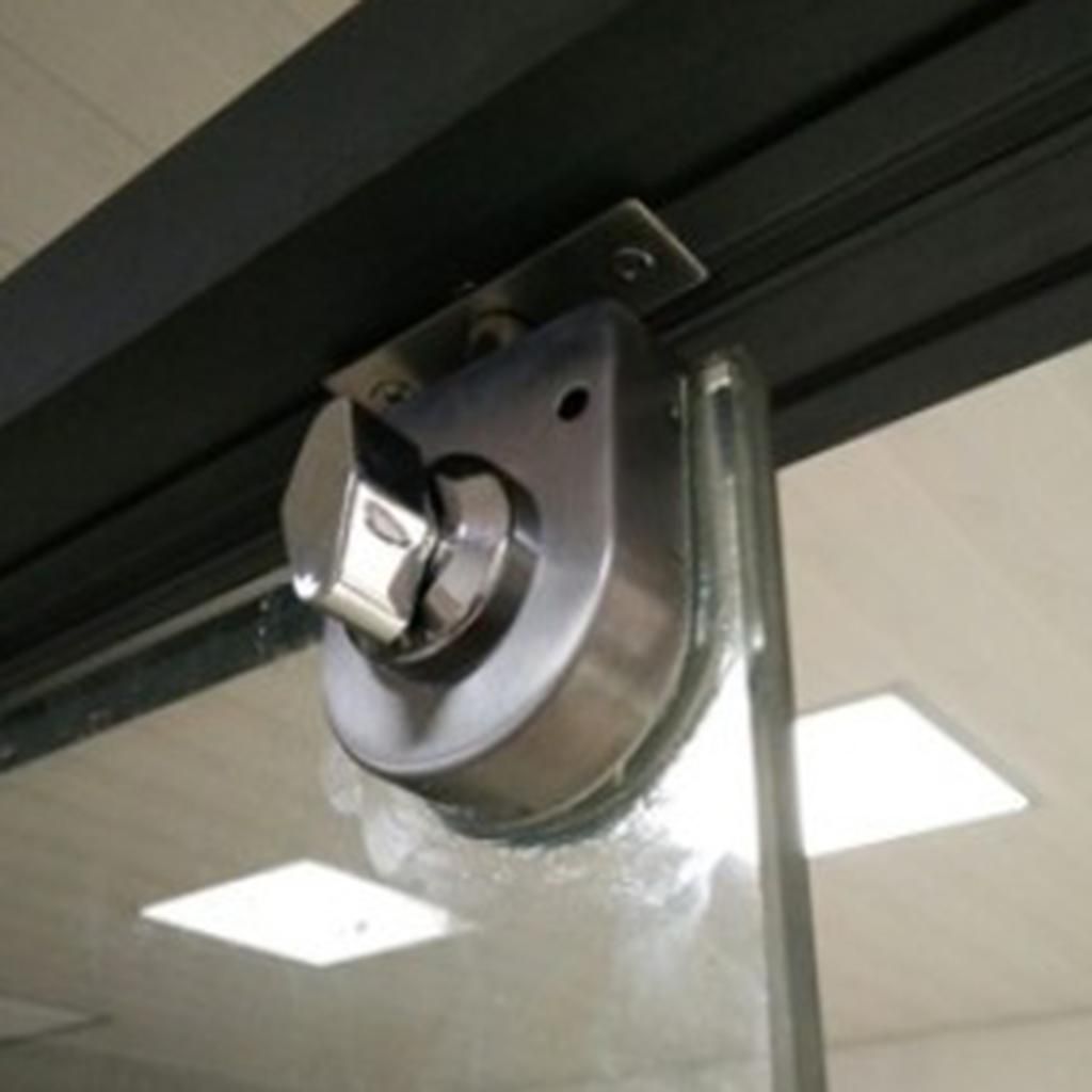 1xSliding Lock Door Latch For Hall Bathroom Glass Single Side Latch