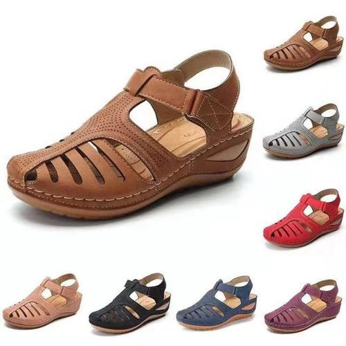 Women's Non-slip Shoes Mid Heels Sandals Wedges