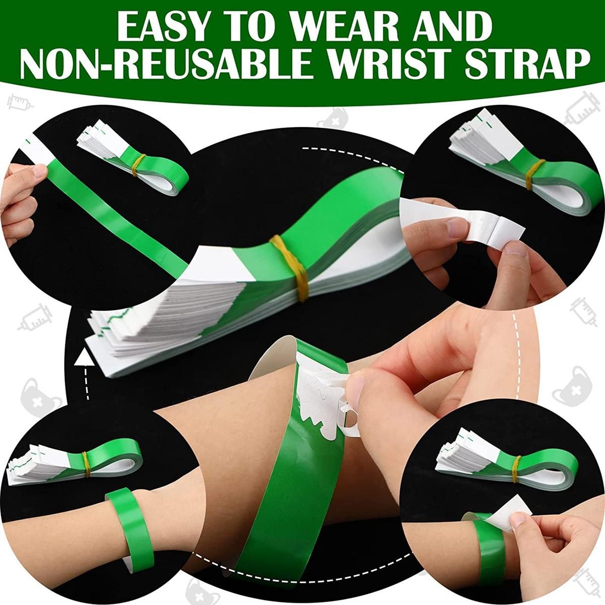 600Pcs Waterproof Hand Bands Neon Wrist Bands for Events Concert