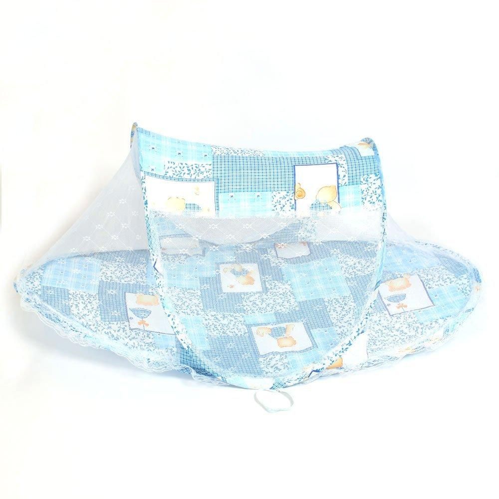 Foldable Toddler Kids Infant Baby Safty Mosquito Net Netting Crib Bed Playpen Play Tent Blue
