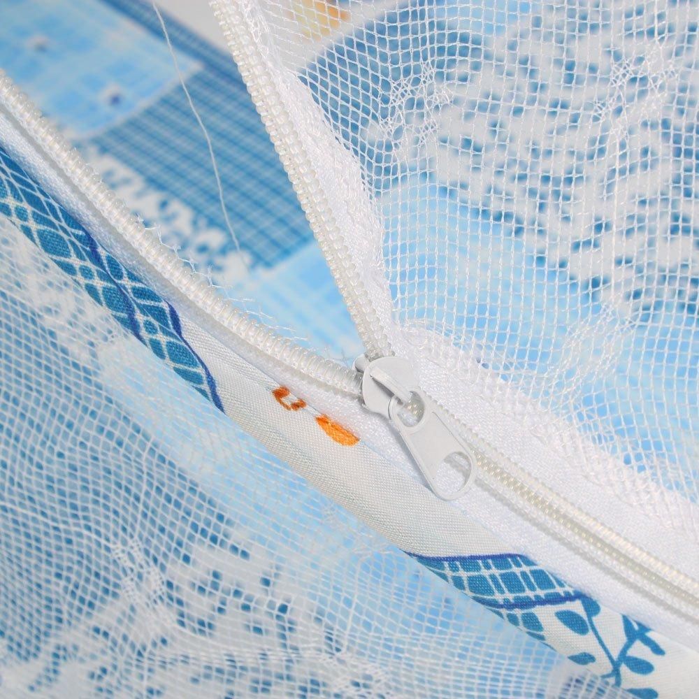 Foldable Toddler Kids Infant Baby Safty Mosquito Net Netting Crib Bed Playpen Play Tent Blue