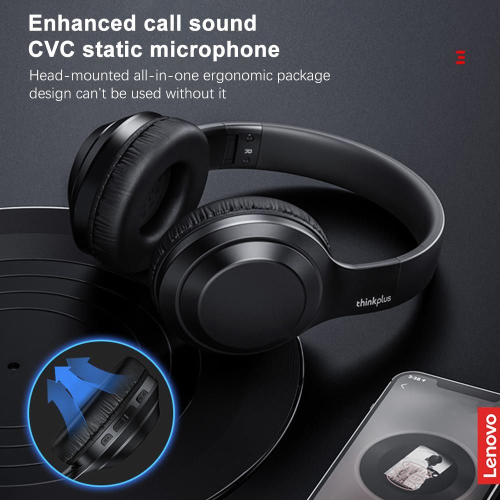 Lenovo TH10 Wireless Headphones BT5.1 Headphones with 300mAh Charging Box Compatible with Windows/Android/I0S Systems Perfect for Gaming and Music Lovers