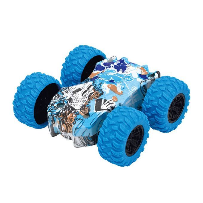 Inertia Four-Wheel-Drive Model  Ar Off-Road Vehi Le Double-sided Tru K Toy  Ar-blue