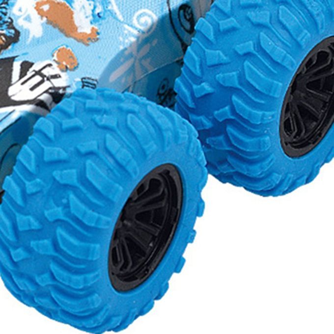 Inertia Four-Wheel-Drive Model  Ar Off-Road Vehi Le Double-sided Tru K Toy  Ar-blue