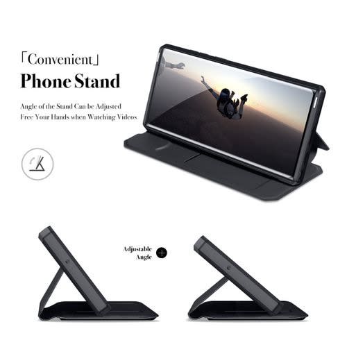 Leather Flip Case For Samsung S22 Ultra Black
