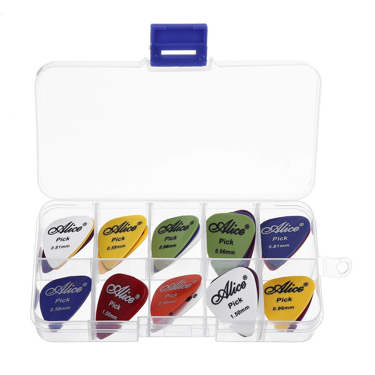 24pcs Acoustic Electric Guitar Picks Plectrums+1 Plastic Picks Box Cases Yellow