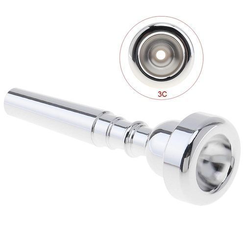 3C Size Small Silver Plated Trumpet Mouthpiece