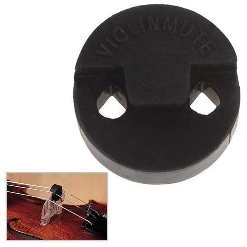 Black Round Rubber Violin Mute For Practicing Violin