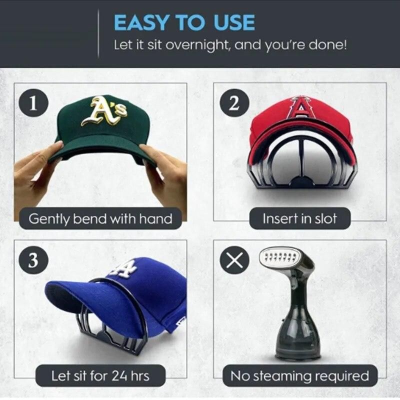 Hat Bill Bender Shaper Curving Tool for Perfect Brim Curves Easy To Use No Steaming Fits Up to 8" Brim for All Type Caps