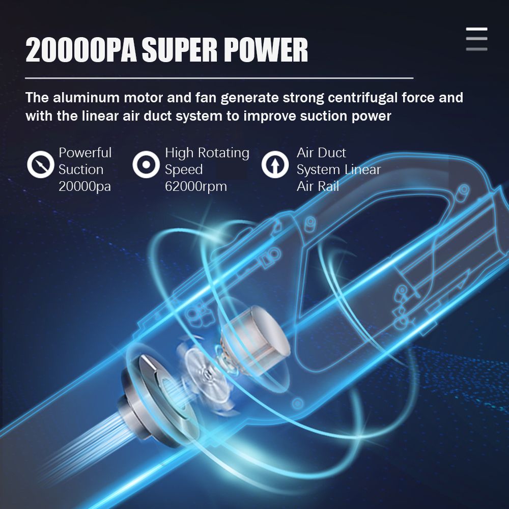 Cordless Vacuum Cleaner Rechargeable Stick Vacuum With