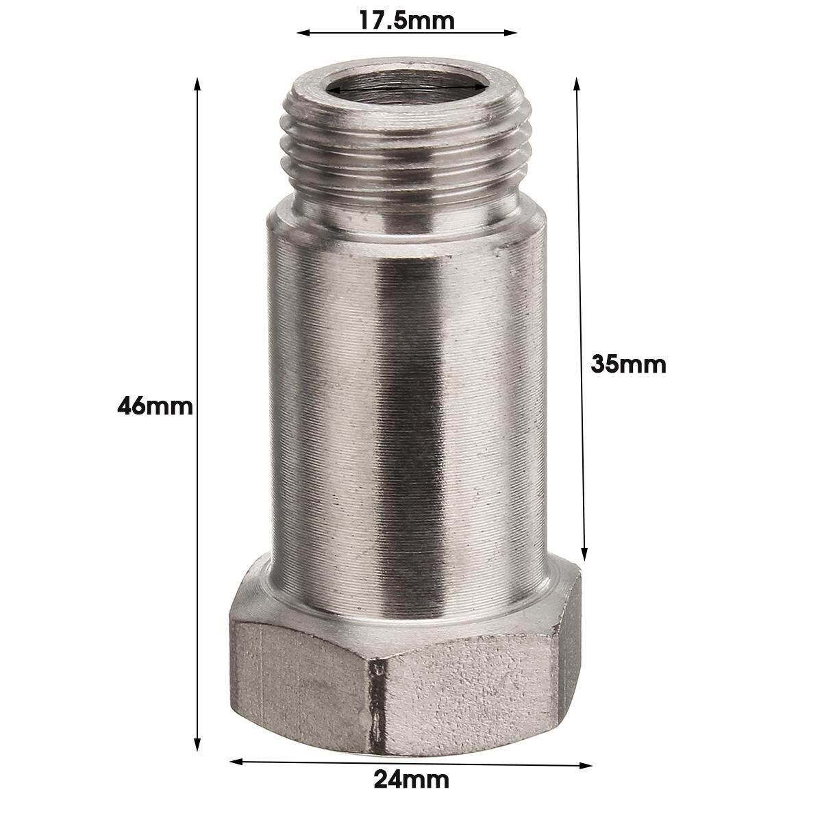 O2 Oxygen Sensor Spacer Extender M18 X 1.5 Bung Pipe Weld 90 Degree Angle Kit