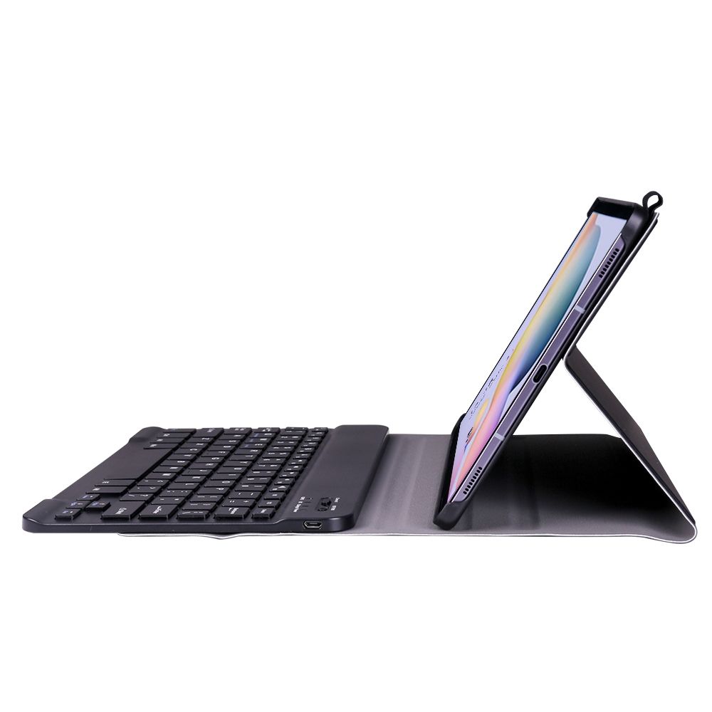 A870 For Samsung Galaxy Tab S7 T870/T875 11 Inch Detachable Bluetooth Keyboard Ultrathin Horizontal Flip Leather Case(Black)