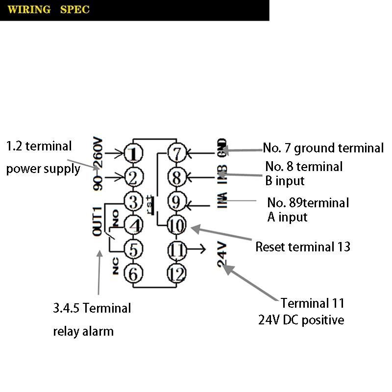 4 Digital Counter Length Counter Length Meter Multi-Functional Intelligent 90-260V ACDC Preset Relay Output