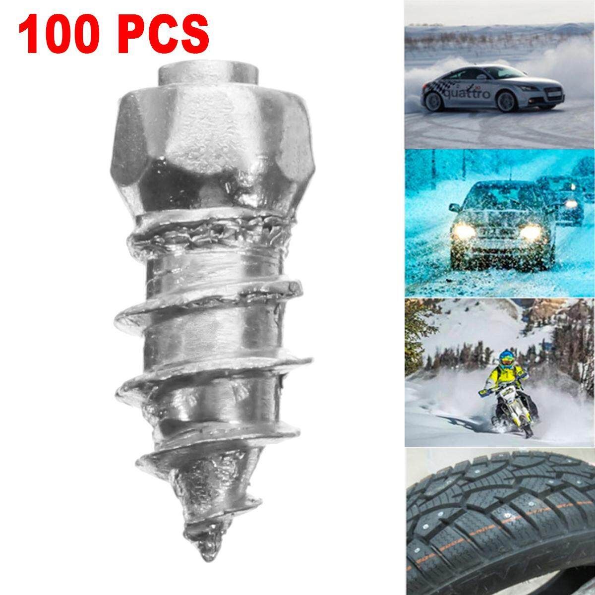 100 Pcs Car Tire Anti-Slip Screw Stud Tyre Snow Chains Spikes For Off-Road Wheel