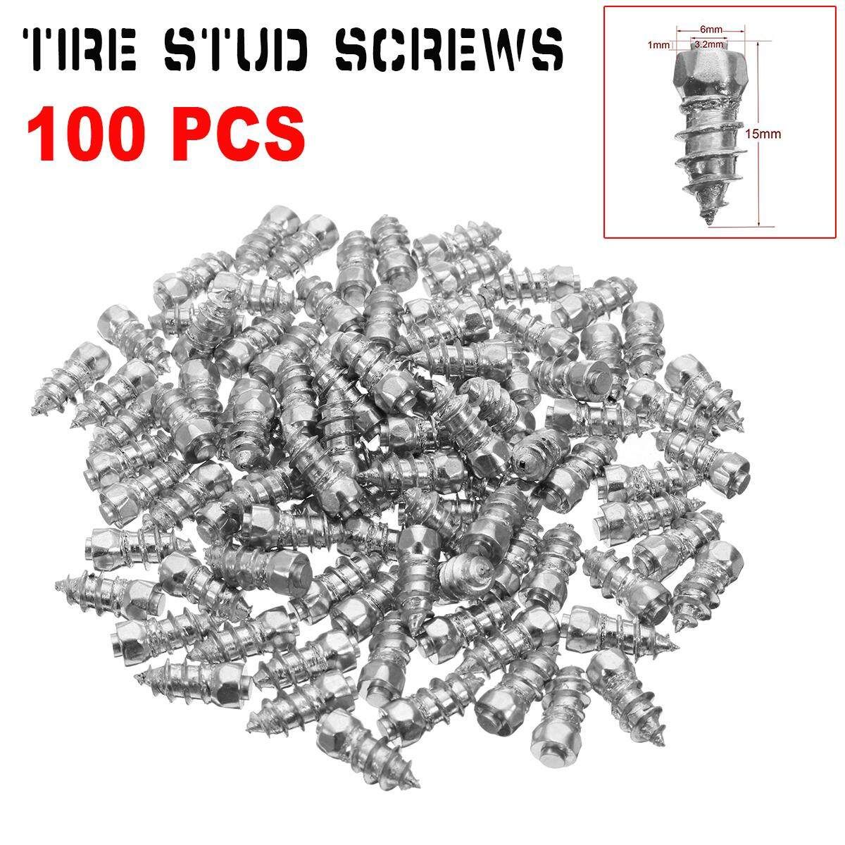 100 Pcs Car Tire Anti-Slip Screw Stud Tyre Snow Chains Spikes For Off-Road Wheel