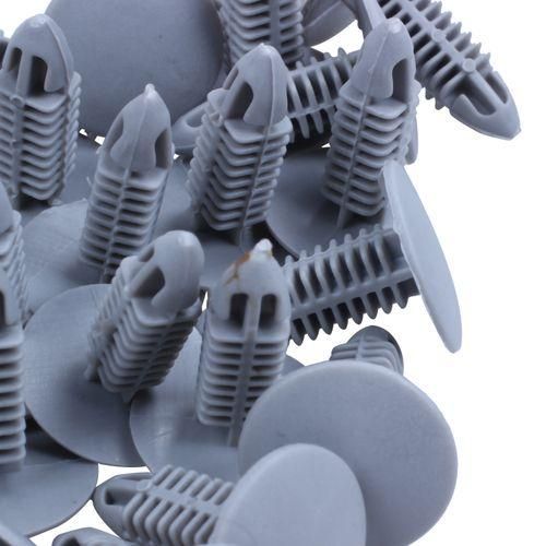 30 Pieces Plastic Fastening Screws Gray Flange Fender