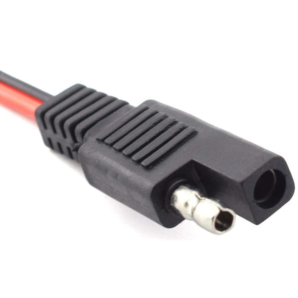 2 Pcs 18AWG SAE Extension Cable 2-Pin SAE Quick Connector Disconnect Plug 10A Solar Battery Panel SAE Plug Wire 1Ft30cm