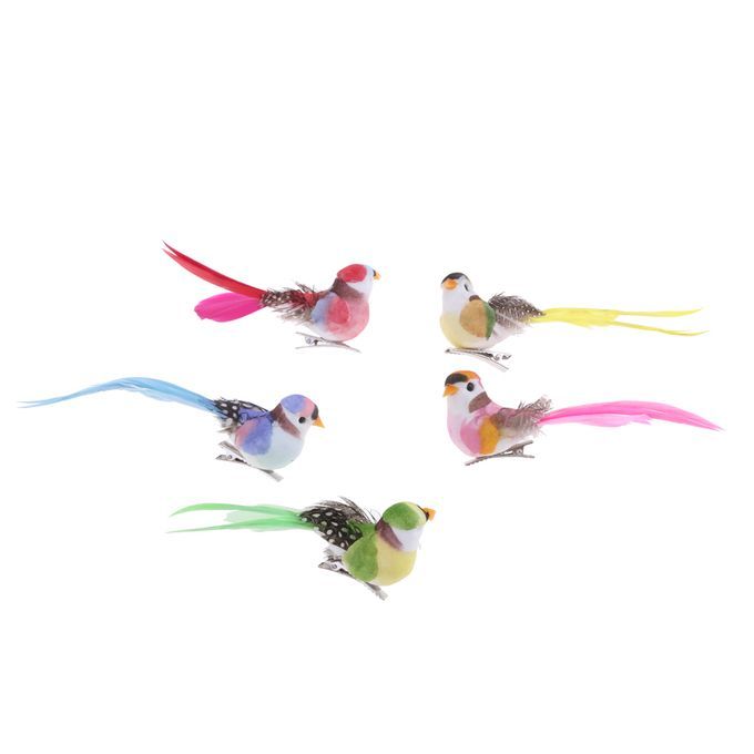 12pcs Magpie Realistic Feathered Artificial Craft Animal Home Garden