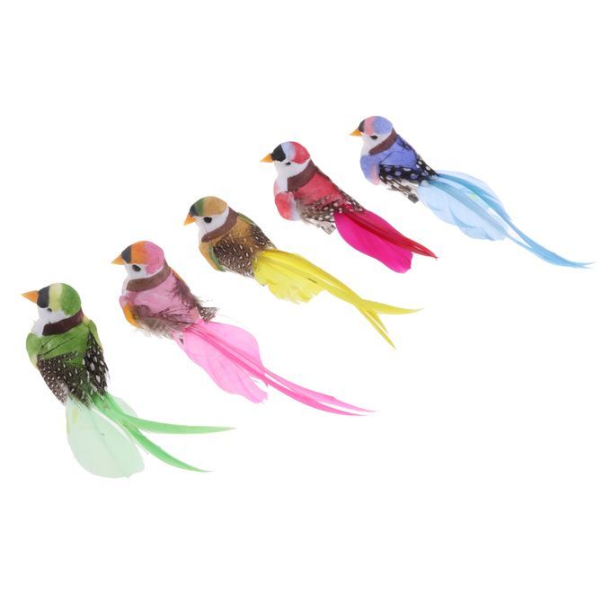 12pcs Magpie Realistic Feathered Artificial Craft Animal Home Garden
