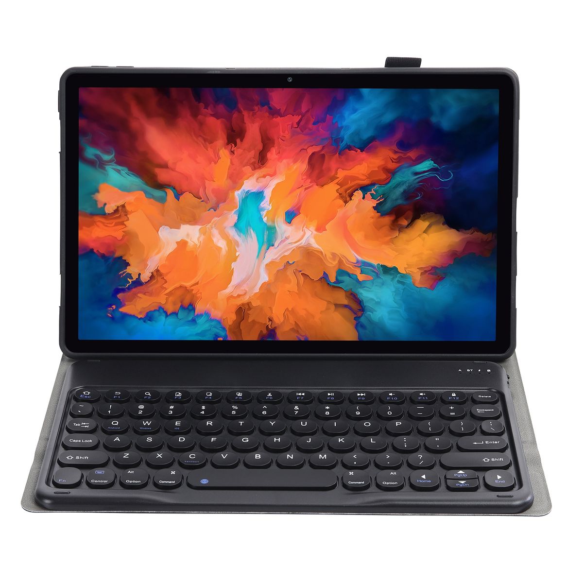For Lenovo Pad Plus 11 Inch TB-J607F / Tab P11 11 Inch TB-J606F / Pad 11 Inch YAM12 Detachable Bluetooth Keyboard Leather Tablet Case (Black)