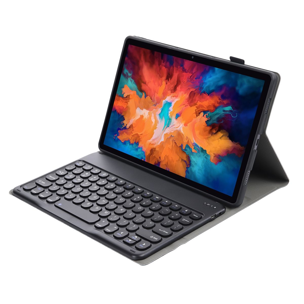 For Lenovo Pad Plus 11 Inch TB-J607F / Tab P11 11 Inch TB-J606F / Pad 11 Inch YAM12 Detachable Bluetooth Keyboard Leather Tablet Case (Black)