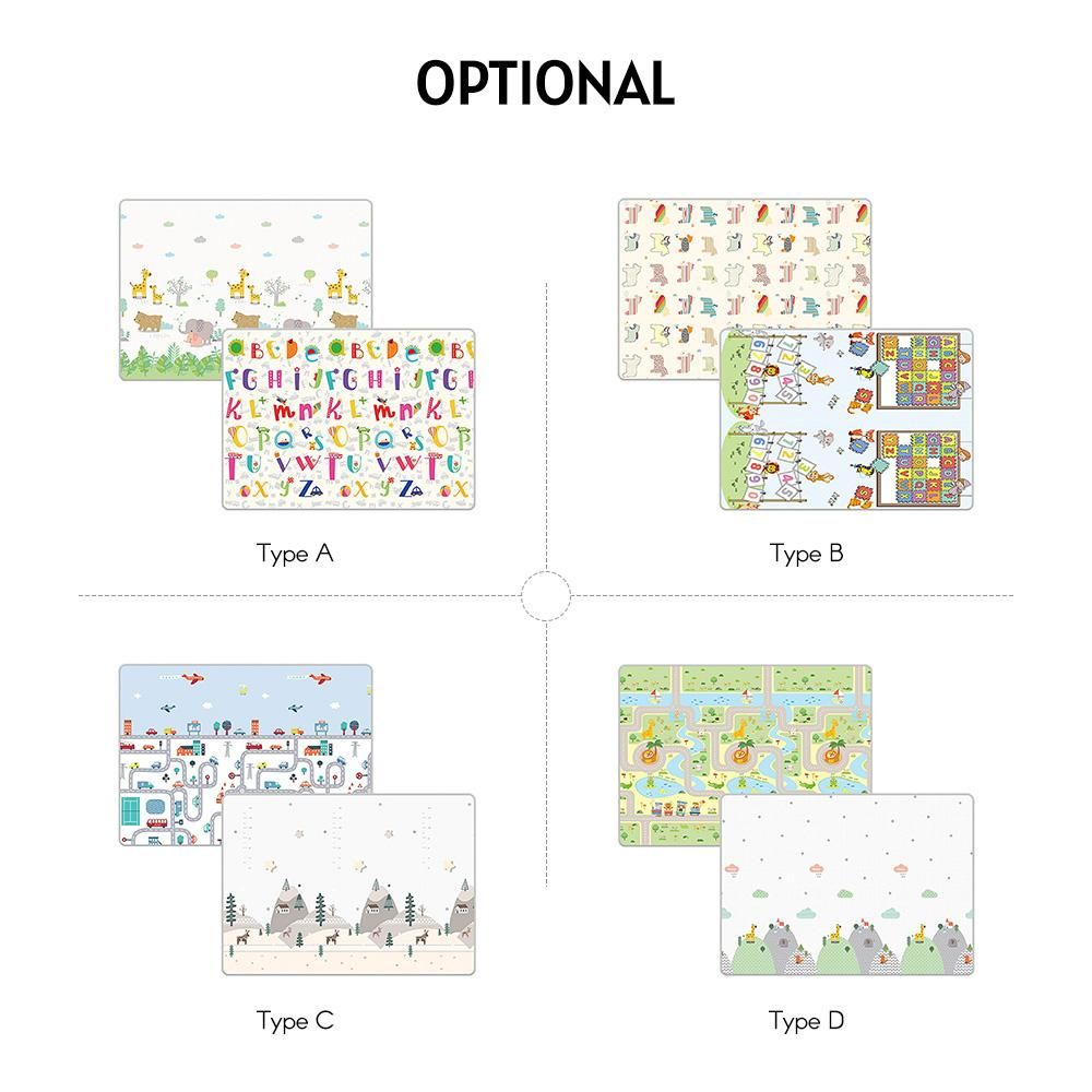Baby Play Mat Floor Mat Large Baby Crawling Mats 71 Inch x 59 Inch Waterproof Reversible Foldable Foam Playmat with Covered Edge Storage Bag for Infants Toddlers Kids