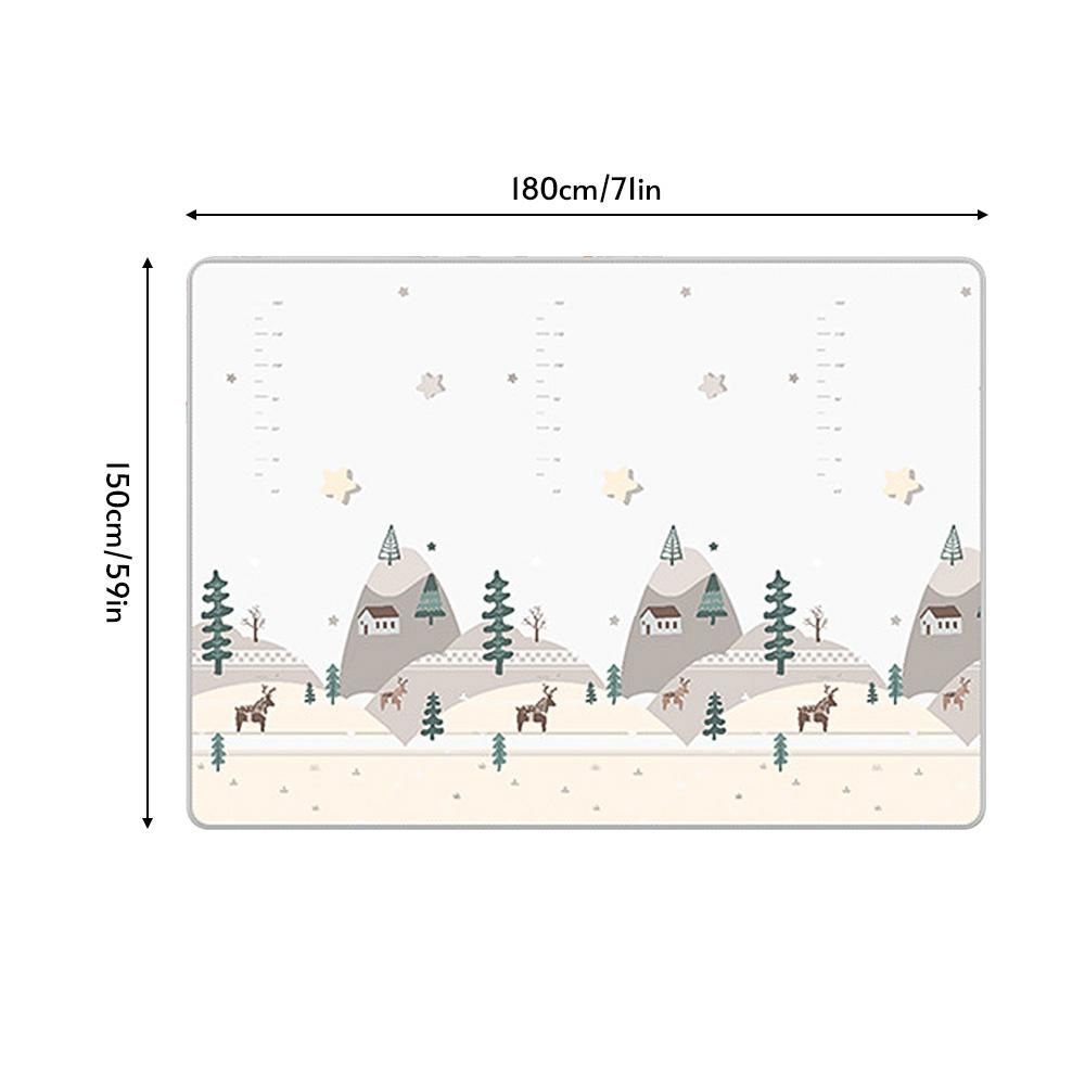 Baby Play Mat Floor Mat Large Baby Crawling Mats 71 Inch x 59 Inch Waterproof Reversible Foldable Foam Playmat with Covered Edge Storage Bag for Infants Toddlers Kids