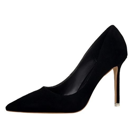 Women's Pointed Dress Party High Heels Thin Sexy Shoes Black