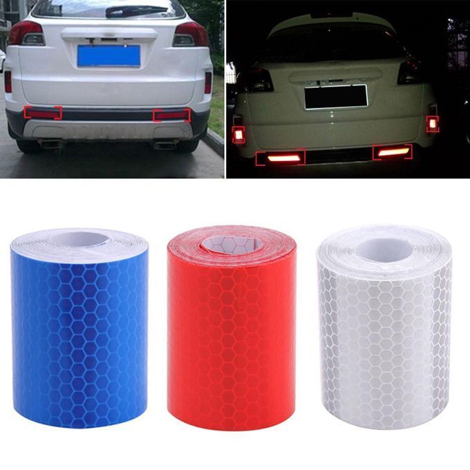1m X 5cm Reflective Safety Warning Conspicuity Tape-Blue