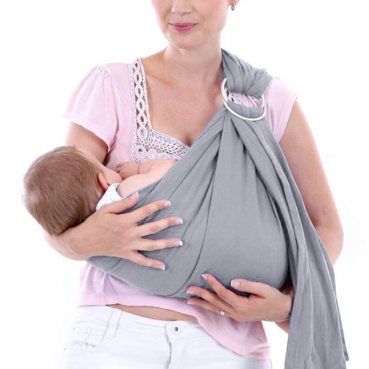 Fabric Breathable Baby Ring Sling Carrier Wrap For Newborns For Girls And