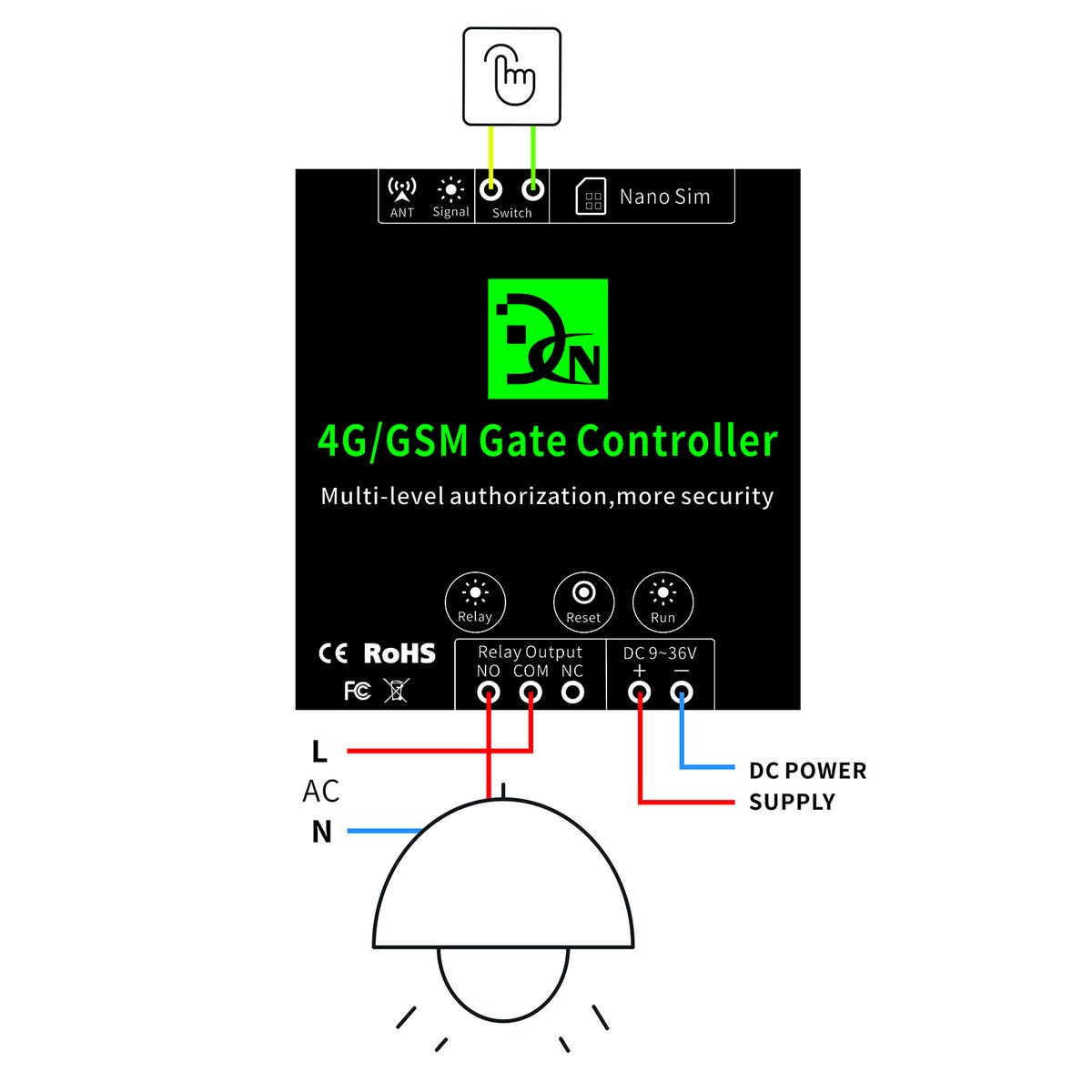 4G/GSM G202Plus Gate Controller Wireless Remote GSM Gate