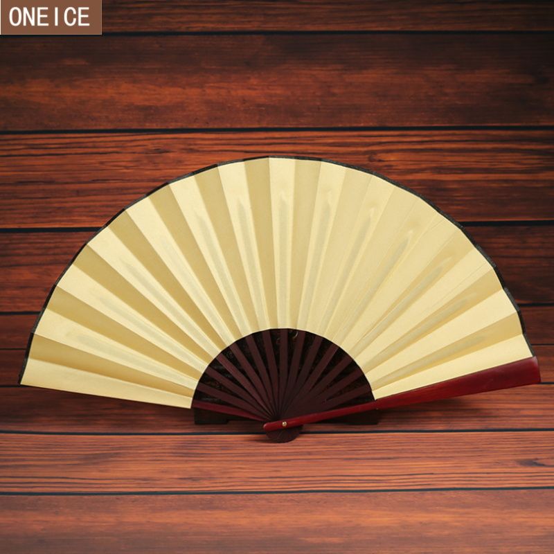 Fan Decoration Hand Folding Silk Fan Decorative And Large Bamboo Folding Fan Men's Fan Gift Wedding Best Hand