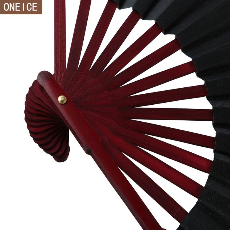 Fan Decoration Hand Folding Silk Fan Decorative And Large Bamboo Folding Fan Men's Fan Gift Wedding Best Hand